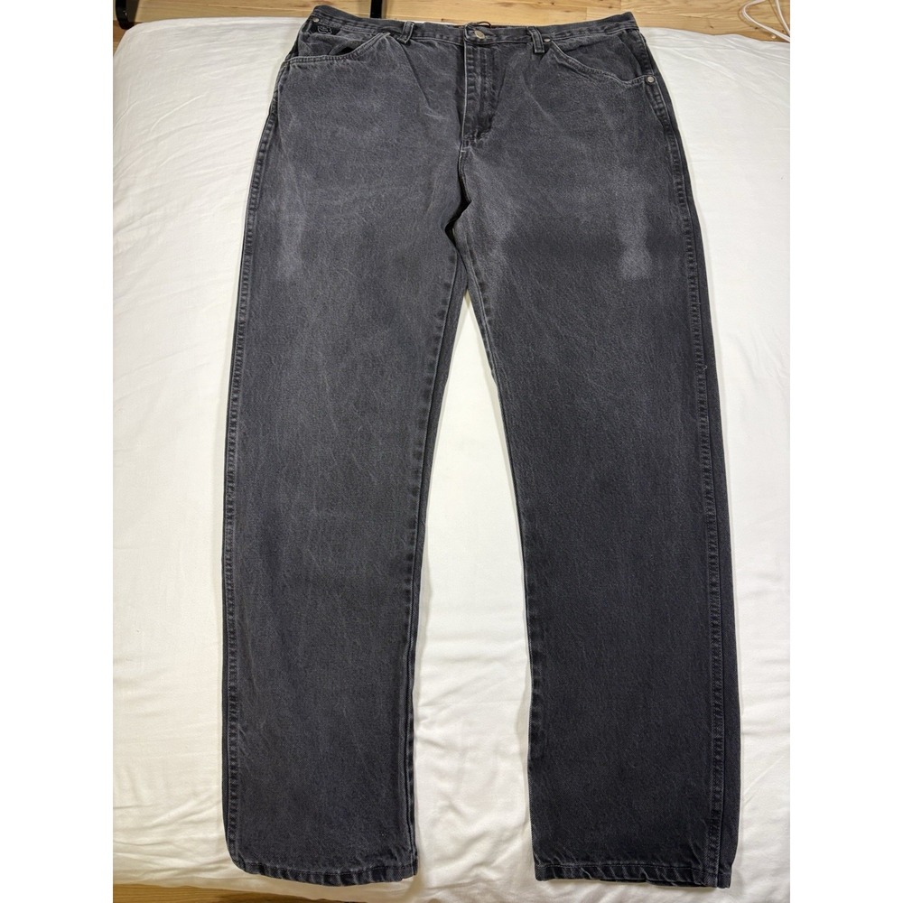 Vintage Wrangler Dale Earnhardt Jeans 38x32 Black Denim Nascar Racing 96DESCB 3